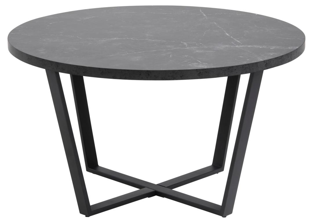 Rynna sculpted black coffee table
