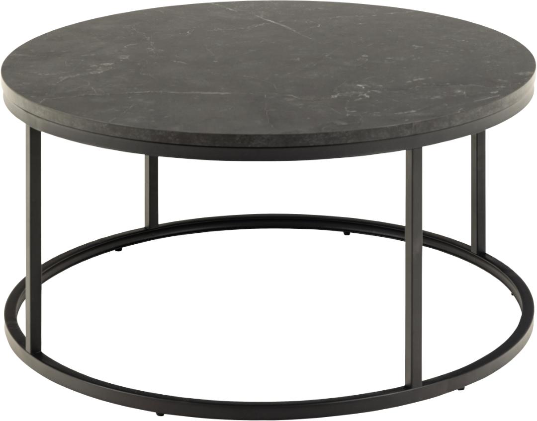 Nerra round black coffee table