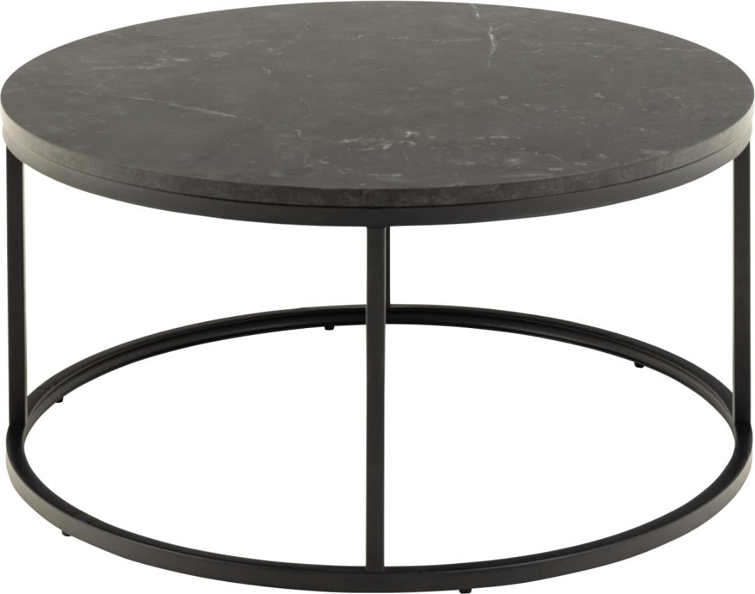 Nerra round black coffee table