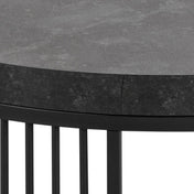Veyla ribbed black coffee table