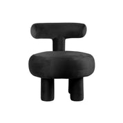 Abrazo fluwelen fauteuil zwart