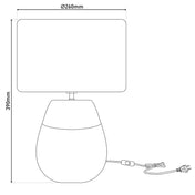 Handcrafted Ceramic Table Lamp in Beige and Gold Design