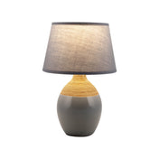Timeless Handmade Ceramic Table Lamp in Gray, Artisan Crafted
