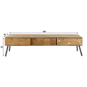 Celia licht houten tv-meubel met 3 lades