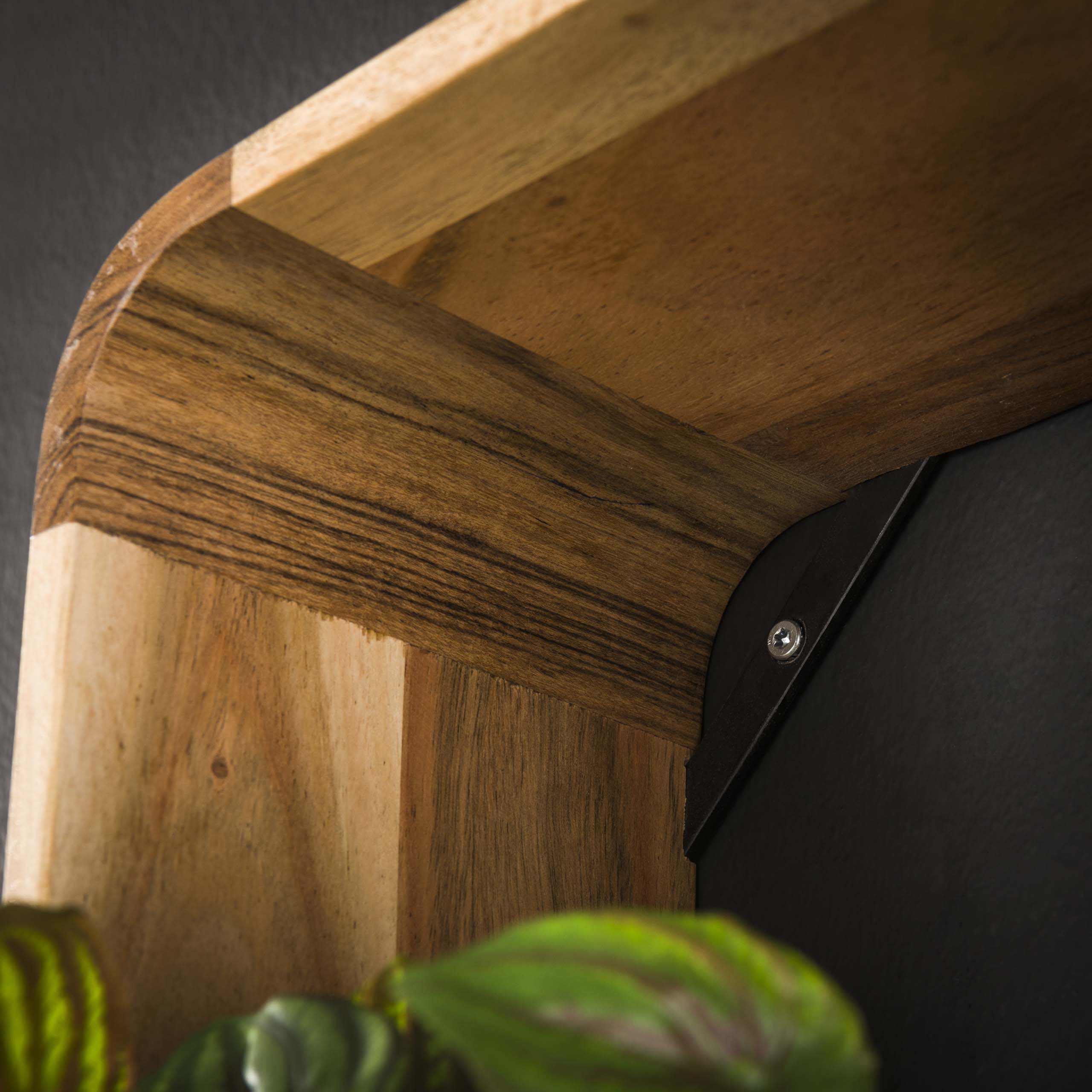 Boxaro natuurlijke massief acacia wandplank - set van 3