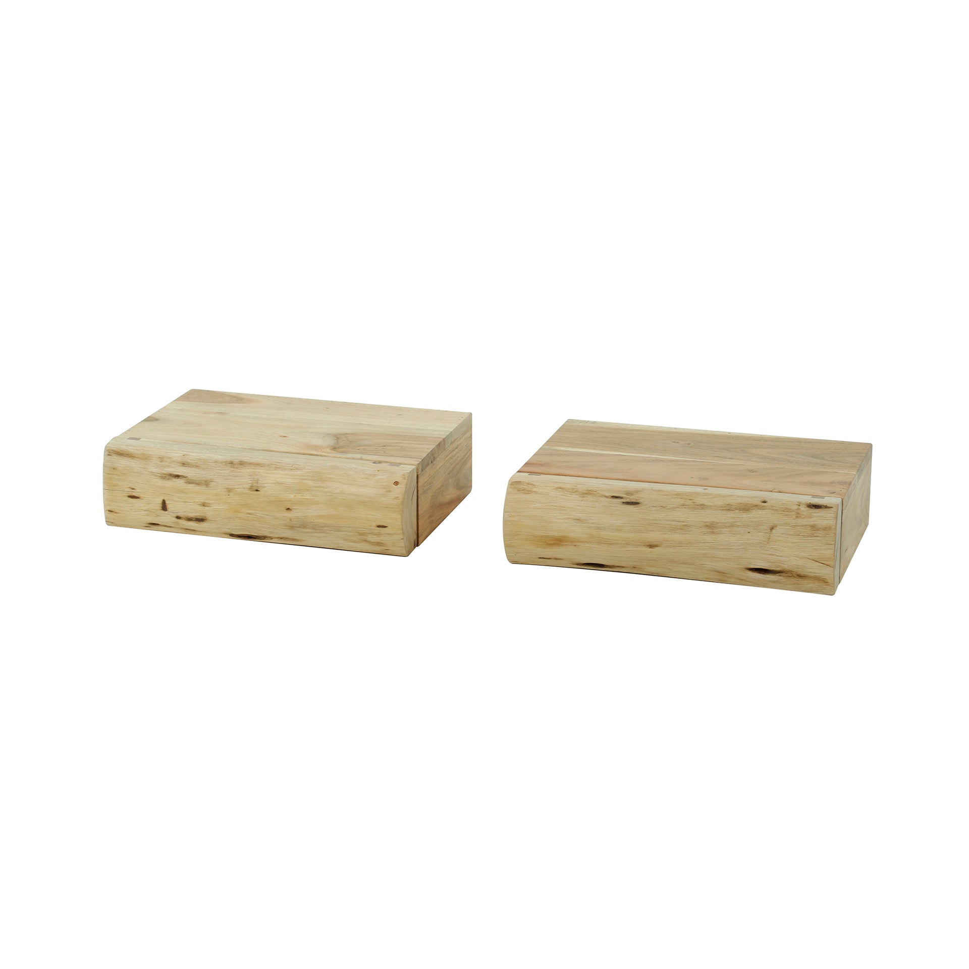 Trevaro nachtkastje van acaciahout – XS set van 2