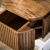 Lunaro drijvende nachtkastje van sand mangohout - XS 1 lade