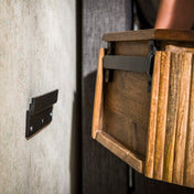 Lunaro zand mangohout nachtkastje - rond