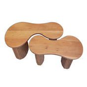 Fusaro salontafel van massief acaciahout - set van 2