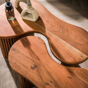Fusaro salontafel van massief acaciahout - set van 2