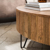 Wavera zand massief mango ronde salontafel