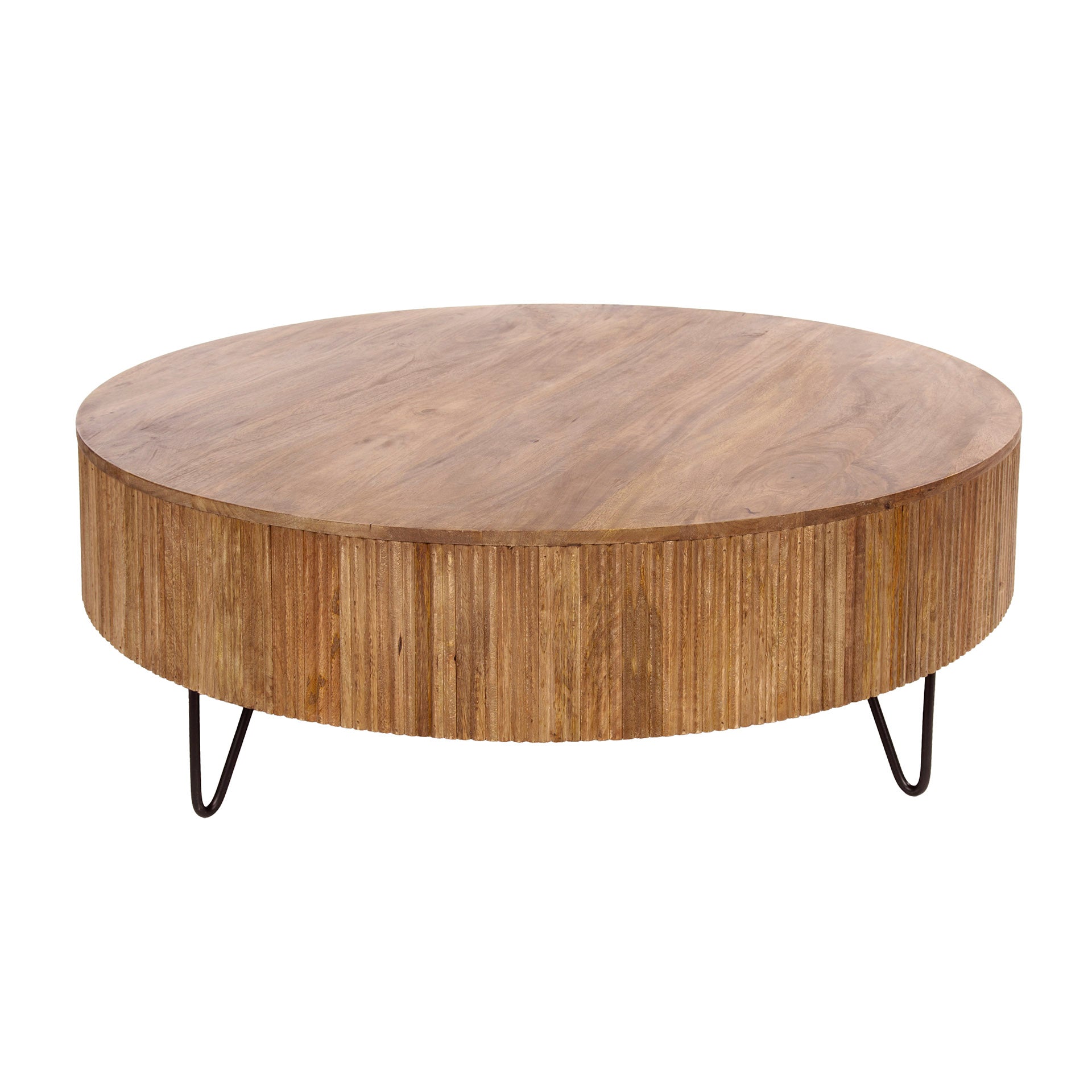Wavera zand massief mango ronde salontafel