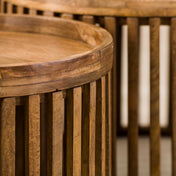 Trevano sand massief mangohouten salontafel - set van 2