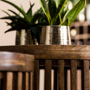 Trevano sand massief mangohouten salontafel - set van 2