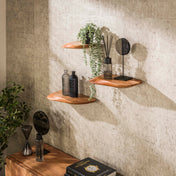 Orvello natuurlijke massief acacia biologische wandplank - set van 3
