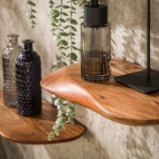 Orvello natuurlijke massief acacia biologische wandplank - set van 3