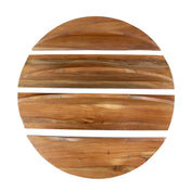 Navero natuur massief margosa ronde wandplank - set van 4