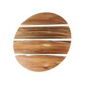 Navero natuur massief margosa ronde wandplank - set van 4