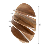 Navero natuur massief margosa ronde wandplank - set van 4