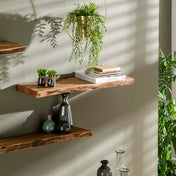 Alvero natuur massief acacia 90cm wandplank