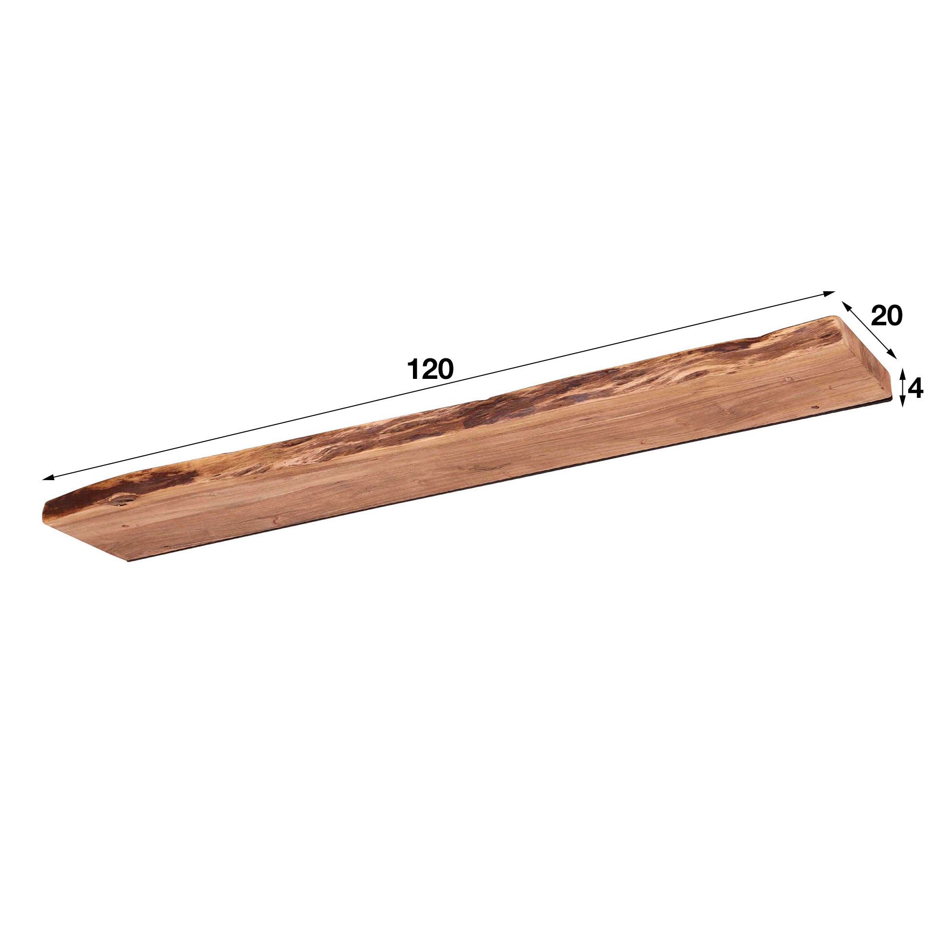 Alvero natuurlijke massief acacia wandplank 120cm