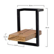 Alvero natuurlijke massieve acacia wandplank 20cm