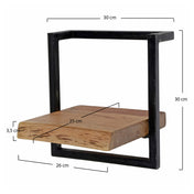 Alvero natuurlijke massief acaciahouten wandplank 30cm