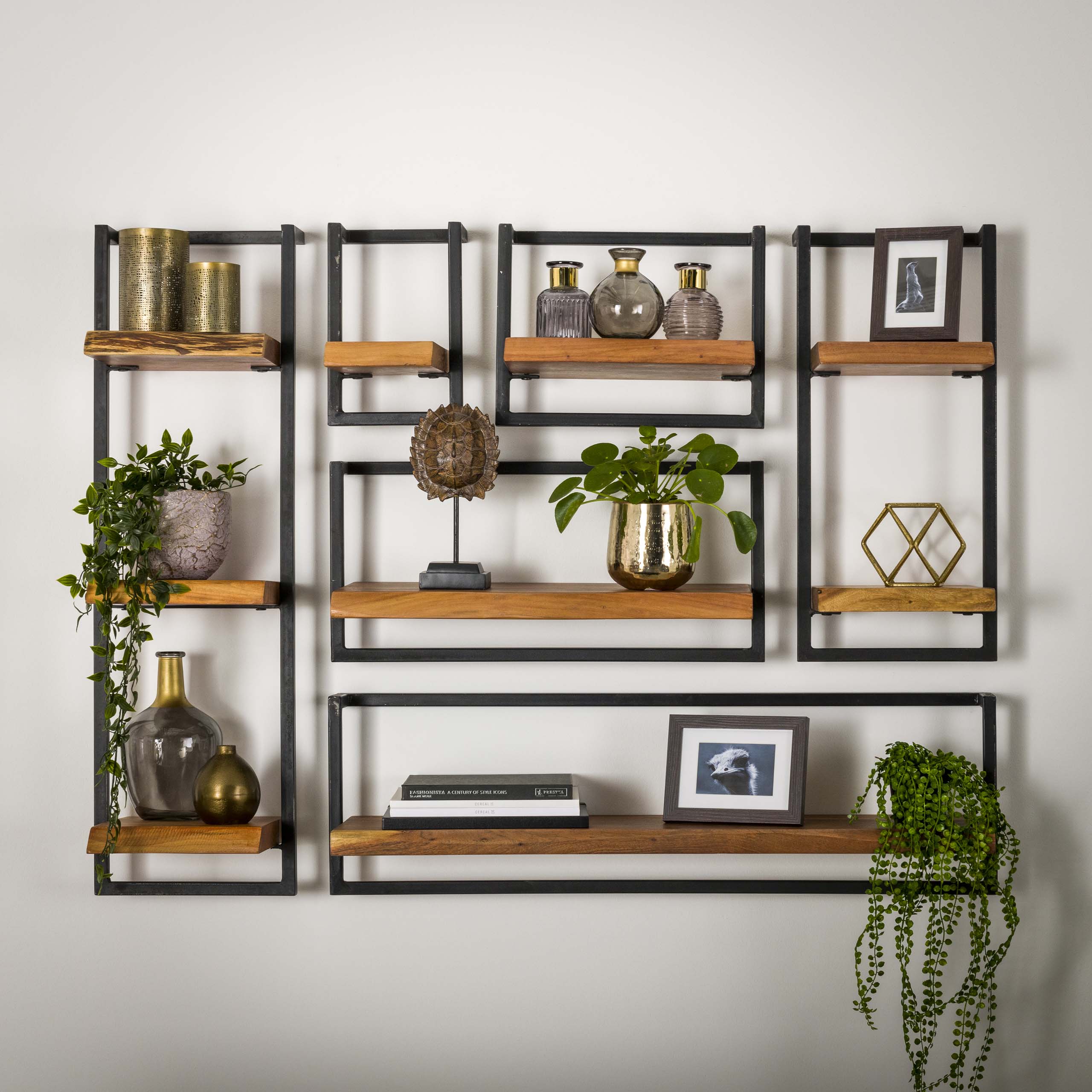 Alvero natuurlijke massief acaciahouten wandplank 30cm