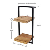 Alvero wandplank massief acacia frame 30x65cm