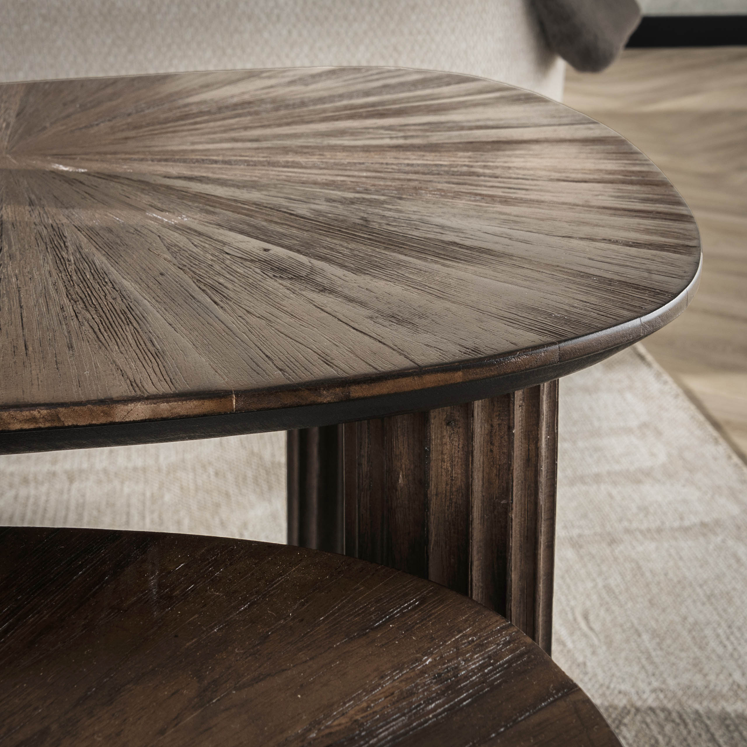 Salontafel Maya Teak rechthoekig set van 2 / Massief teakhout espresso