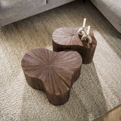 Salontafel Maya Teak klaver set van 2 / Massief teakhout espresso