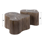 Salontafel Maya Teak klaver set van 2 / Massief teakhout espresso