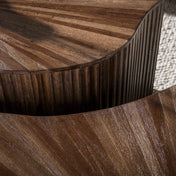 Salontafel Maya Teak XL klaver set van 2 / Massief teakhout espresso