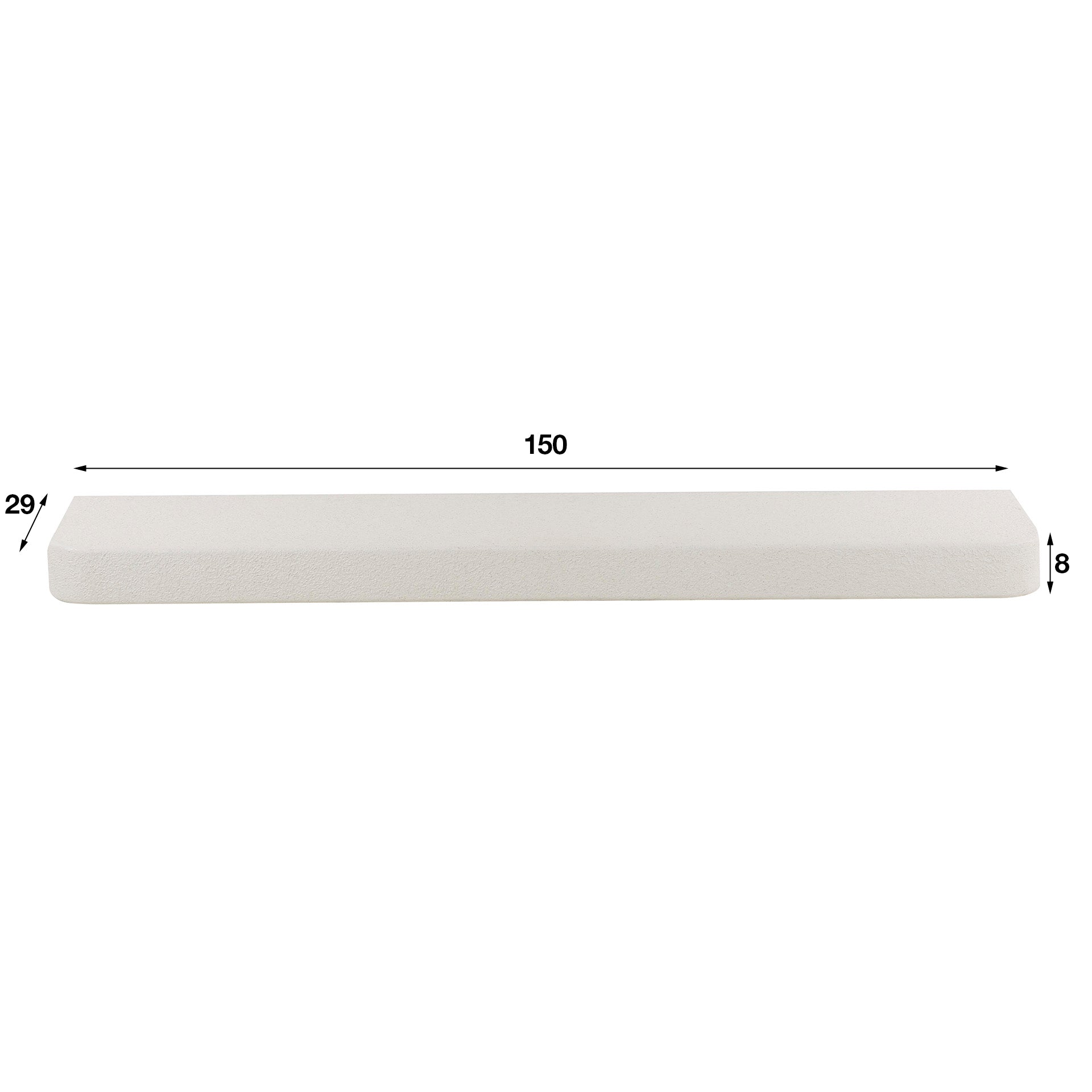 Marvello steenmarmer composiet 150 cm wandplank