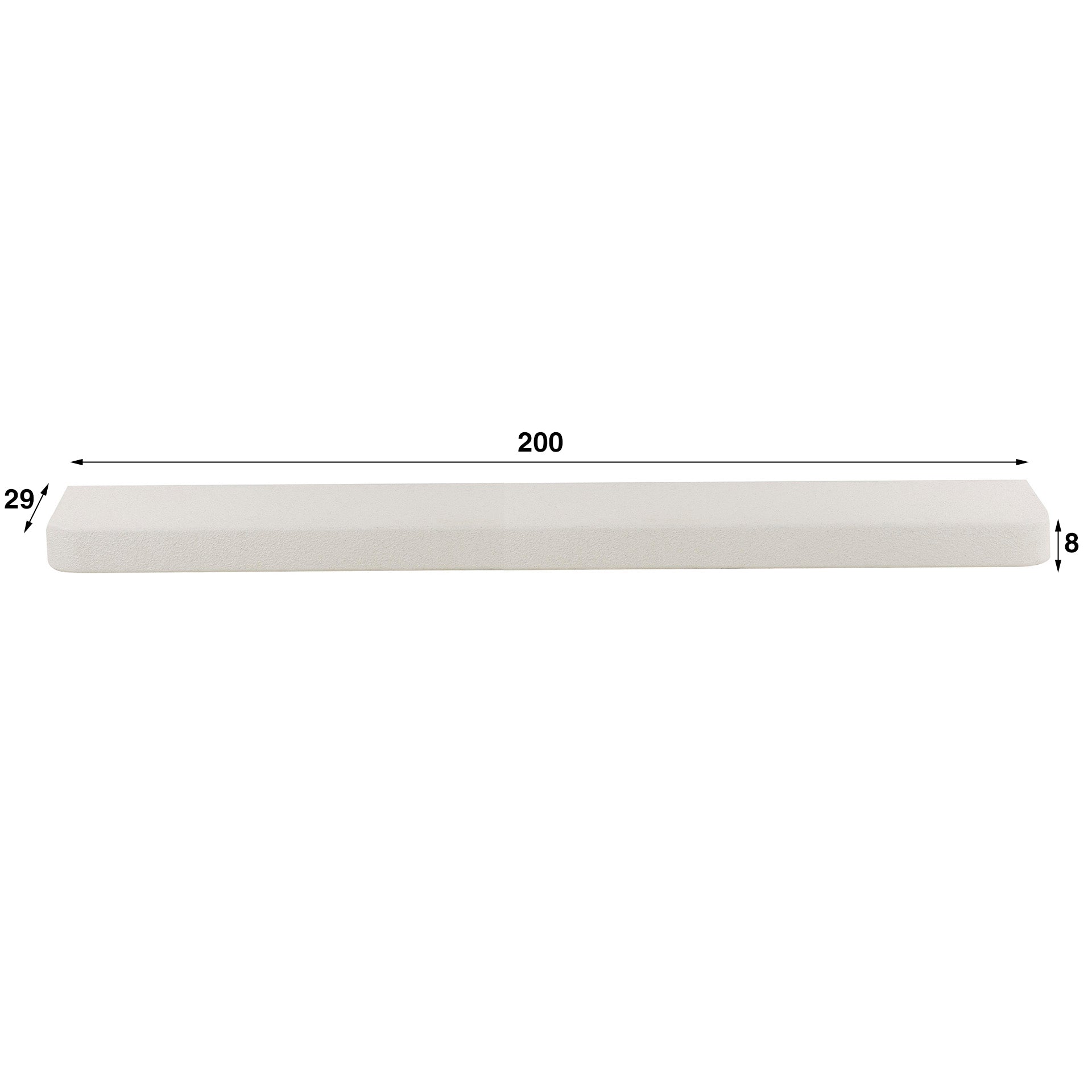 Marvello steenmarmer composiet 200cm wandplank