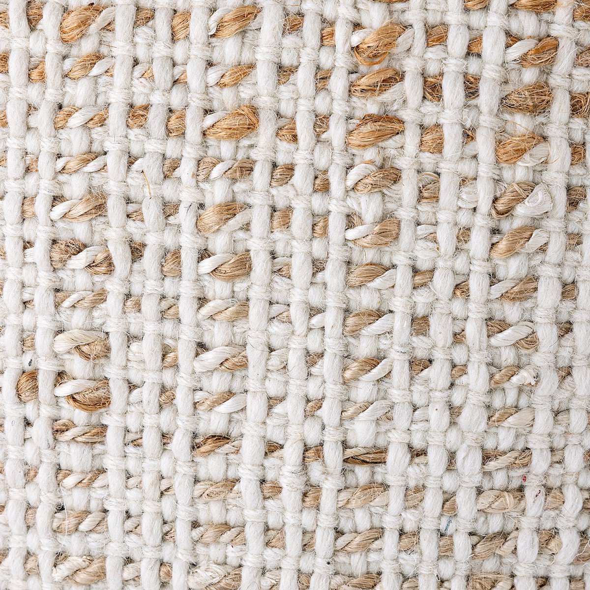 Jute &amp; wollen kubuspoef