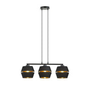 LUNOR 3 Black Gold Pendant Lamp