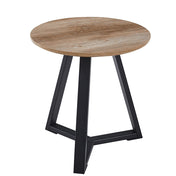 Arden old oak/black metal side table