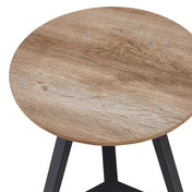 Arden old oak/black metal side table