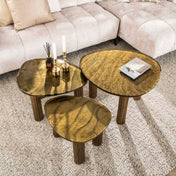 Elyra antiek goud ronde salontafel