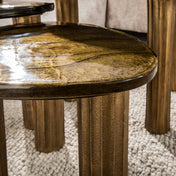 Elyra antiek goud ronde salontafel