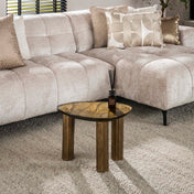 Elyra antiek goud ronde salontafel