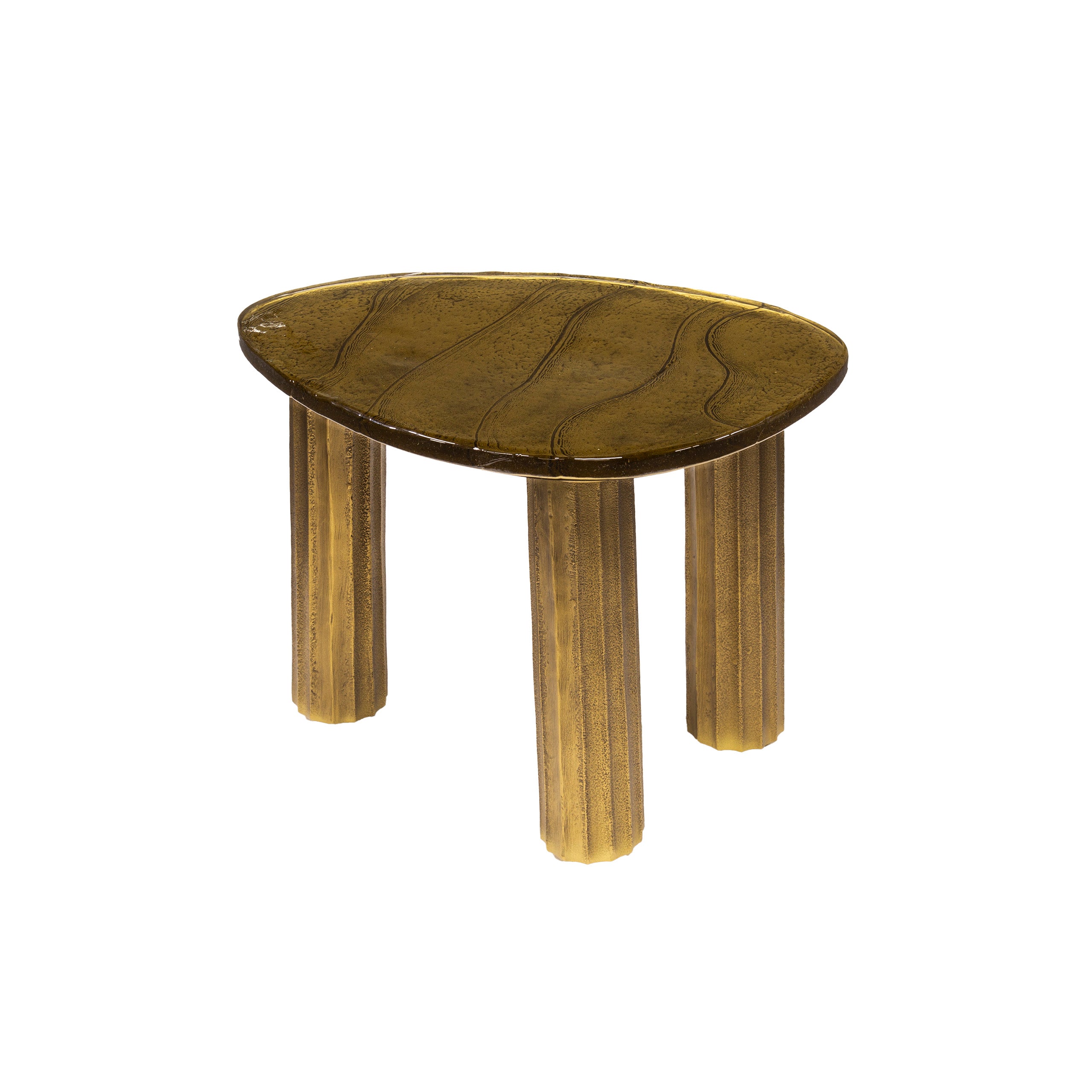 Elyra antiek goud ronde salontafel