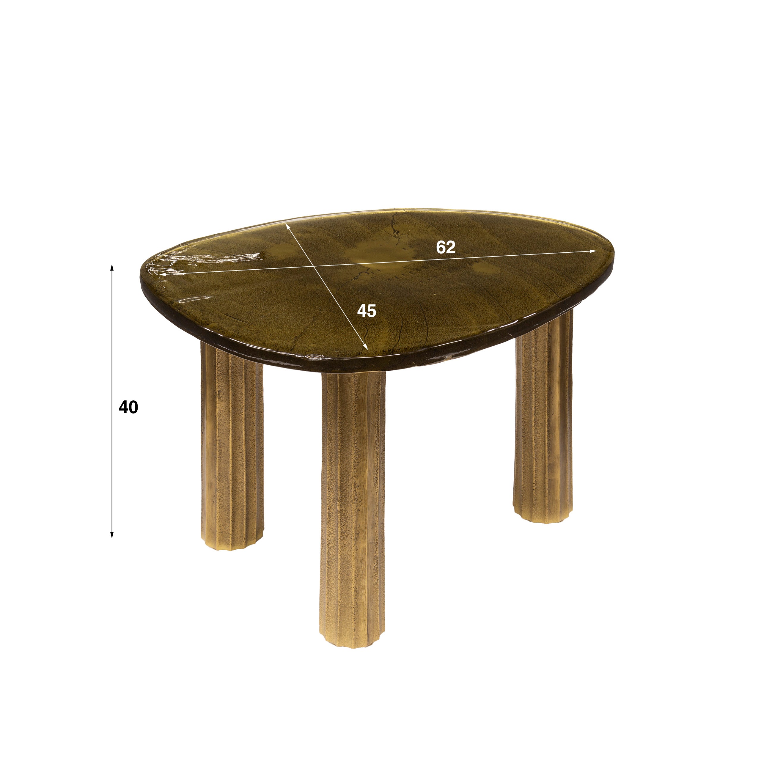 Elyra antiek gouden ronde salontafel