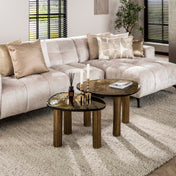 Elyra antiek gouden ronde salontafel