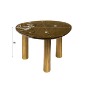 Elyra antiek goud ronde salontafel