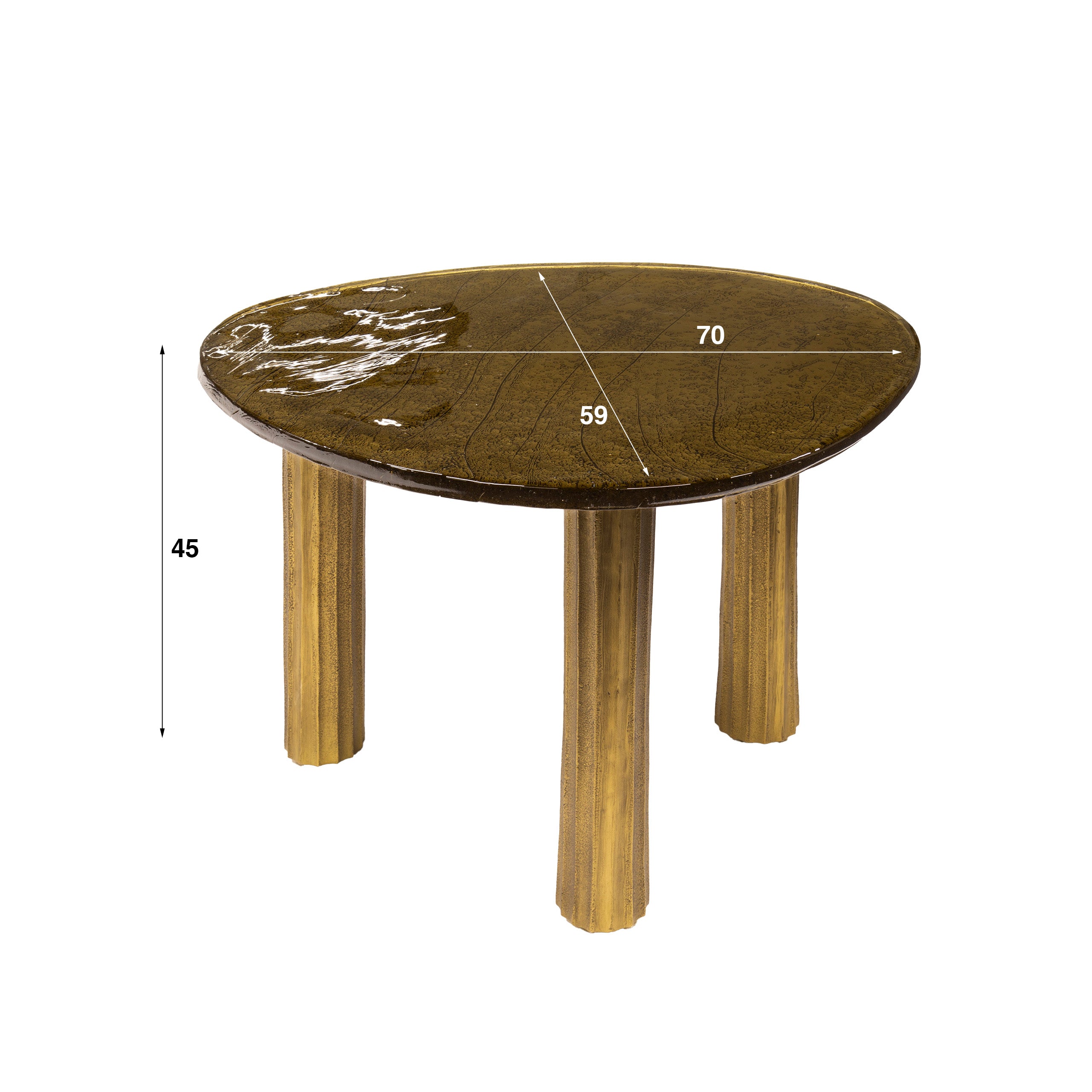 Elyra antiek goud ronde salontafel