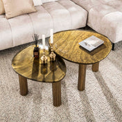 Elyra antiek goud ronde salontafel