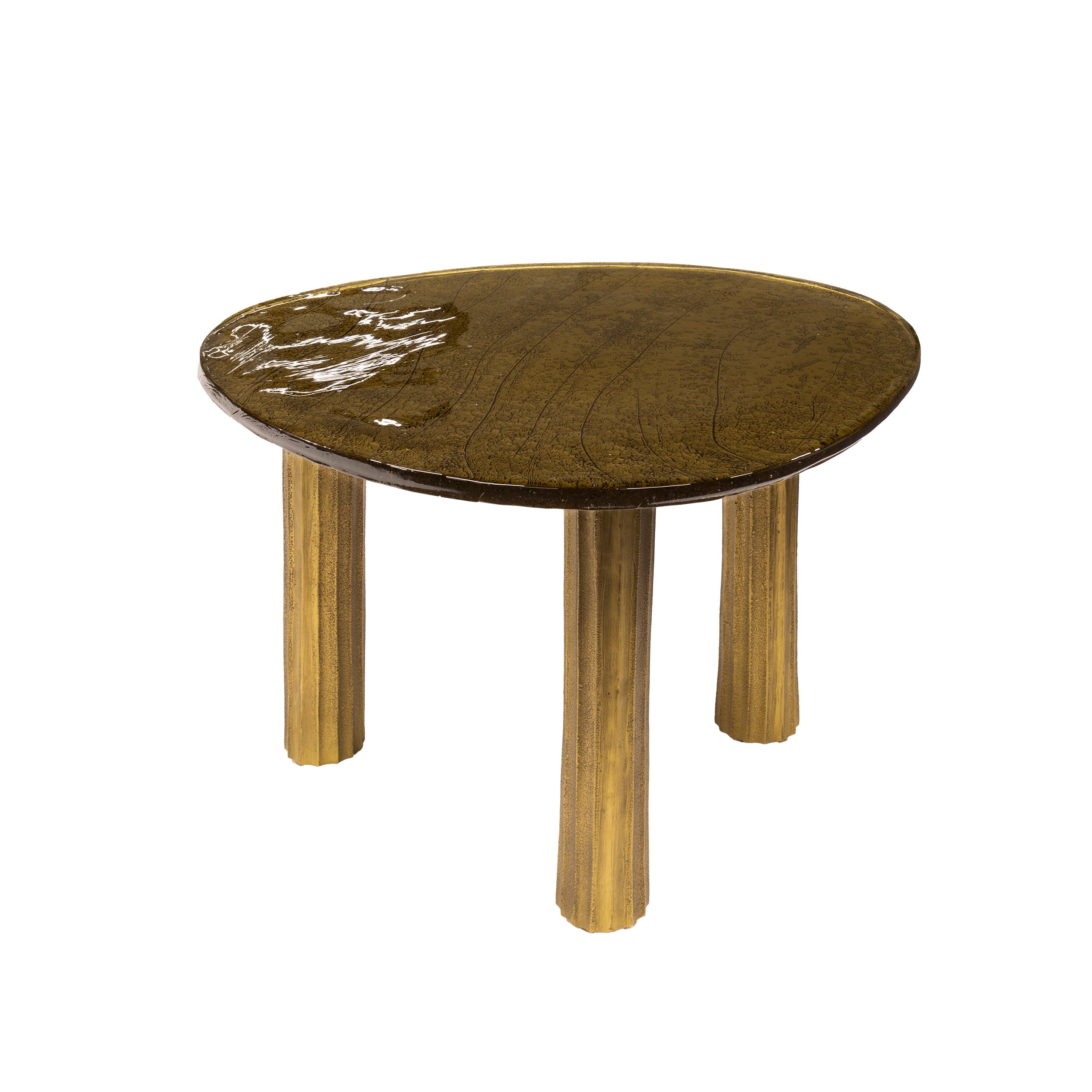 Elyra antiek goud ronde salontafel