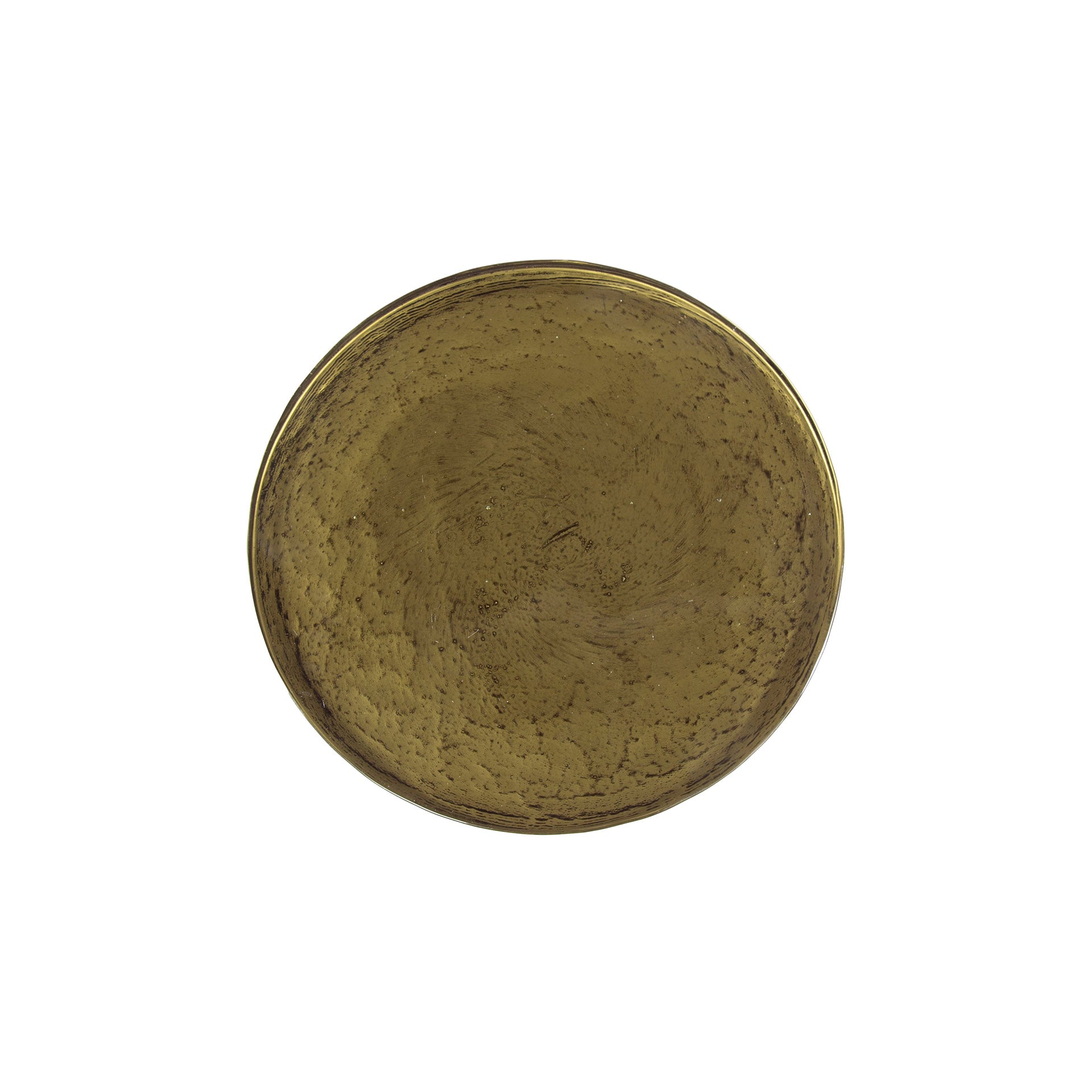 Elira antiek gouden metalen bijzettafel met neerklapbaar blad